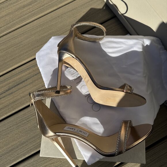 Jimmy Choo Metallic Nappa W/ Gold Trim - Picture 5 of 5